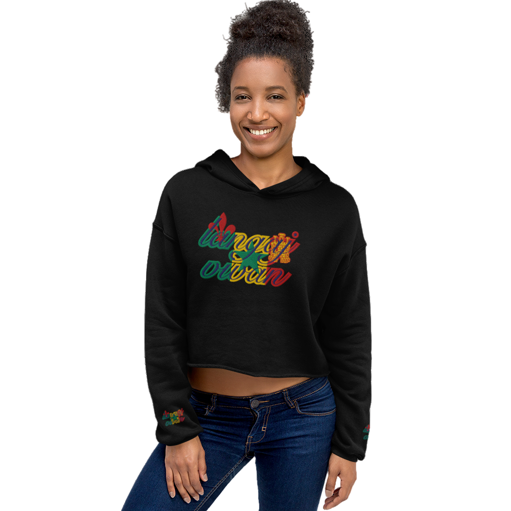 Langaj Vivan | embroidered crop hoodie